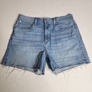 J.Crew Short Women's 29 Blue Denim Cotton 5-Pockets Zip Fly Raw Hem High-Rise